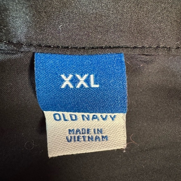 Old Navy Satin Boyfriend Button Down Shirt Black Size XXL - Picture 6 of 10